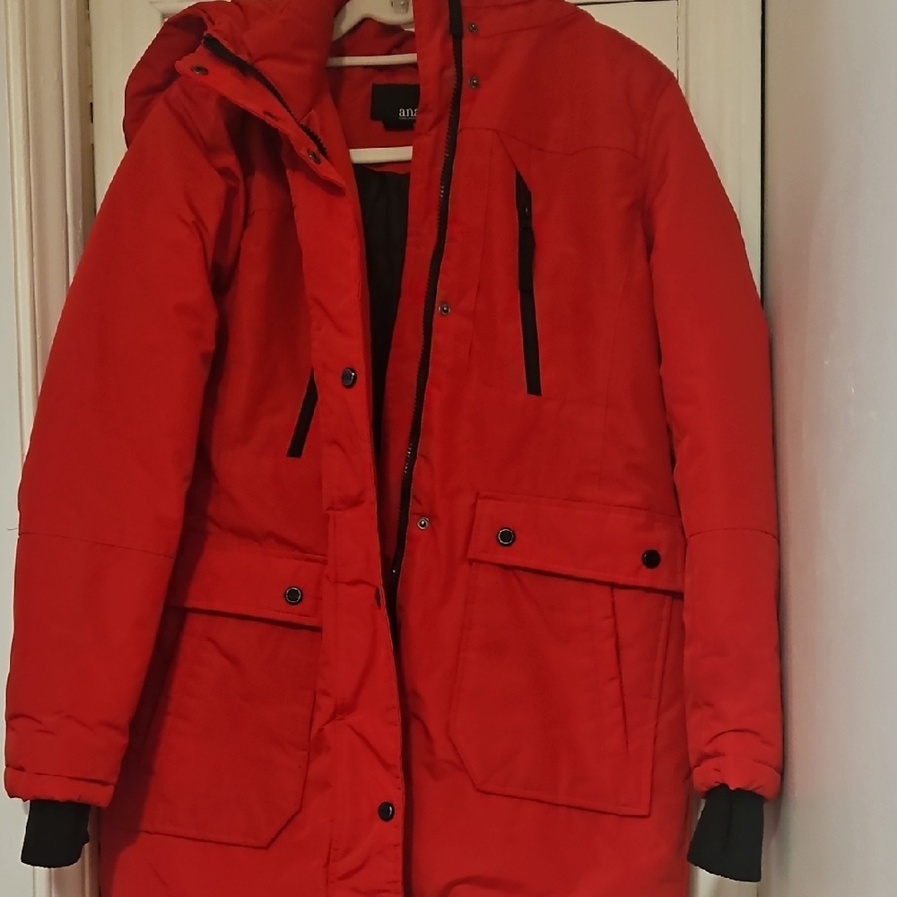 Vibrant Red Ski Parka